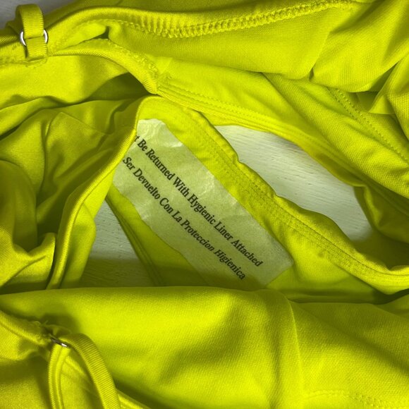 Shade & Shore High Leg Cheeky One-Piece Swimsuit Lime Green Size Large New - Picture 12 of 12